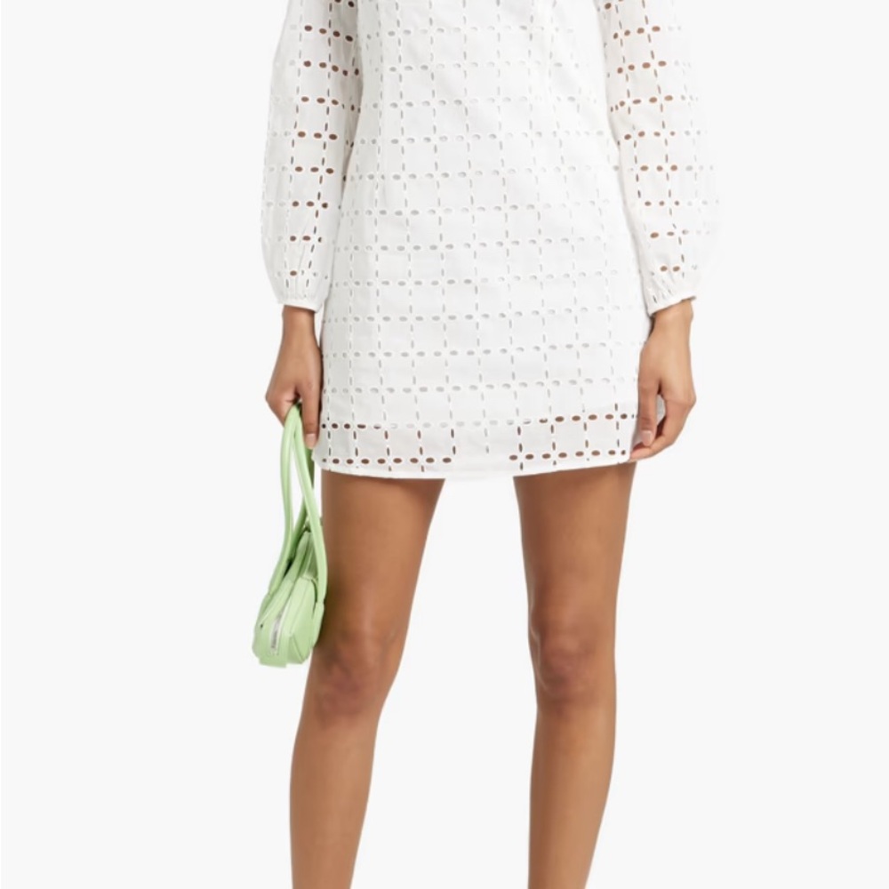 HVN
Jules broderie anglaise cotton mini dress